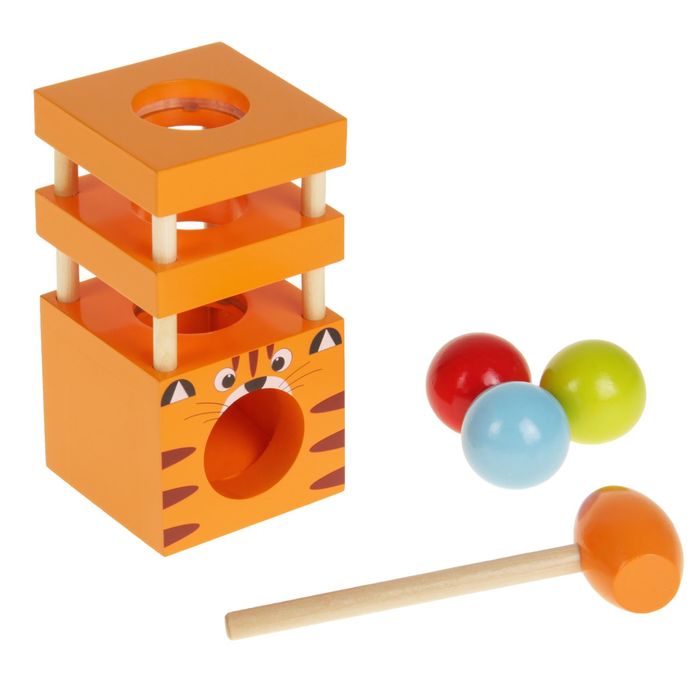 Стучалка "Тигра", молоточек , три шарика