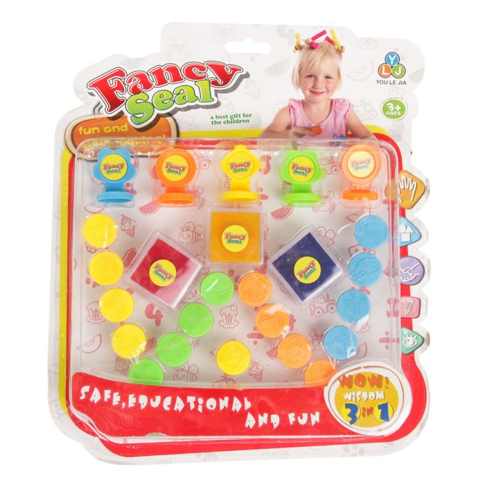 Набор печатей "Большой": печати 5 шт., оттиски 17 шт., 3 штемпельные подушечки