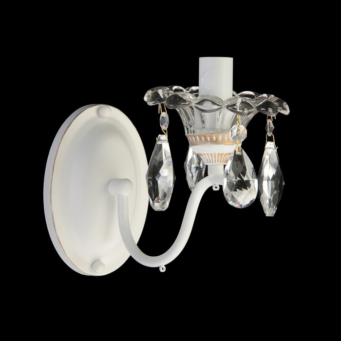 Бра "Дарья" E14 1х60w белый, хрусталь