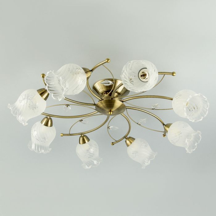 Люстра "Лейсан" E14 8х60w бронза 78x21см