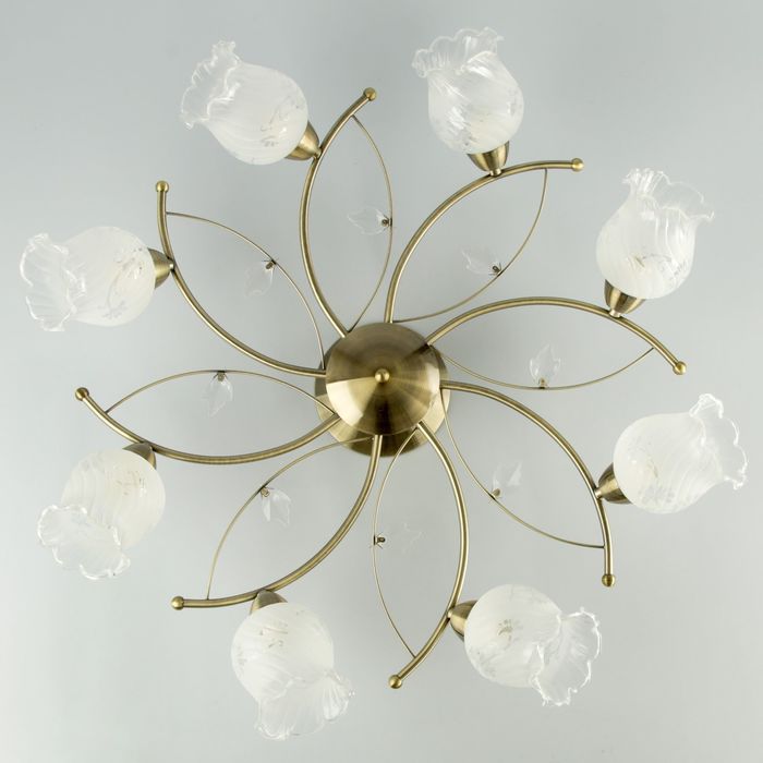 Люстра "Лейсан" E14 8х60w бронза 78x21см