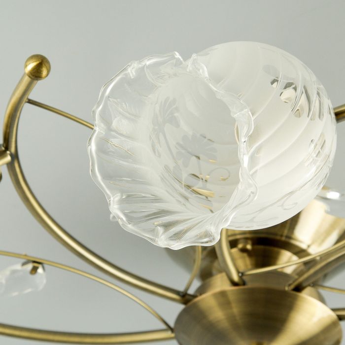 Люстра "Лейсан" E14 8х60w бронза 78x21см