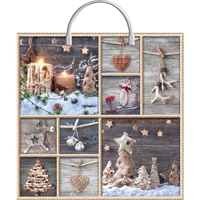 Пакет "Поделки", полиэтиленовый с пластиковой ручкой 36 х 37 см, 100 мкм