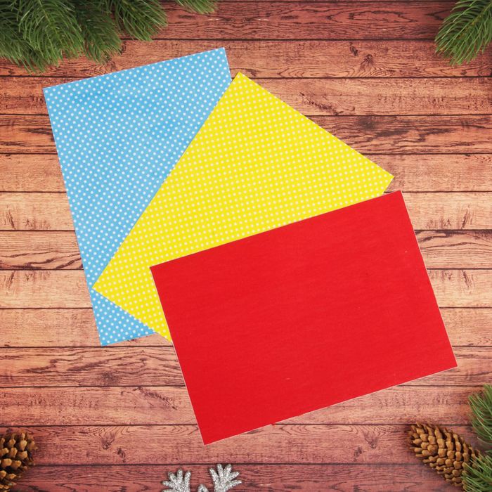 Аппликация самоклеящейся тканью "Снегурочка"+ 3 кусочка самоклеящейся ткани