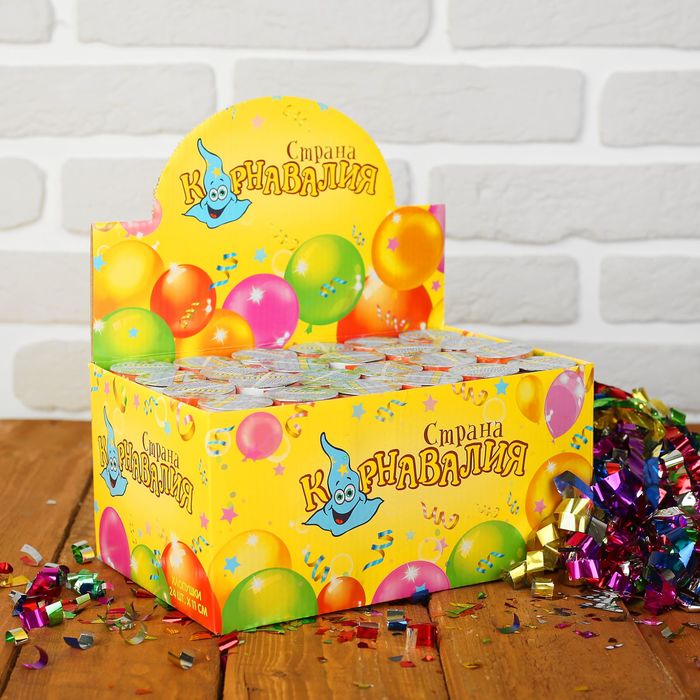 Хлопушка пружинная "Совет да Любовь" (конфетти+ фольга серпантин) 11см