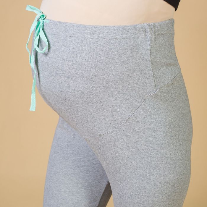 Легинсы для беременных, размер 44-48 (М-L), цвет серый