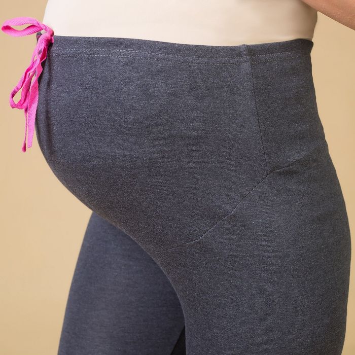Легинсы для беременных, размер 44-48 (М-L), цвет тёмно-серый