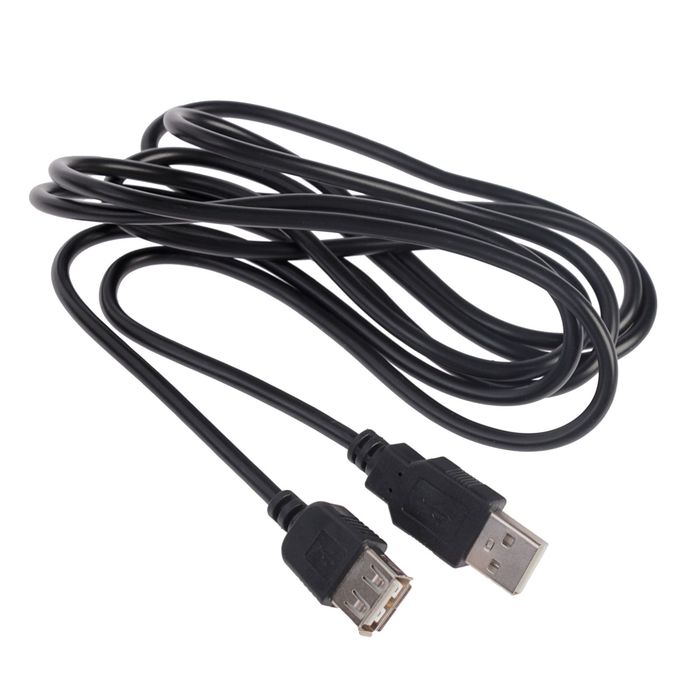Кабель-удлинитель USB (A/F) - USB (A/M), 1,8 м, черный