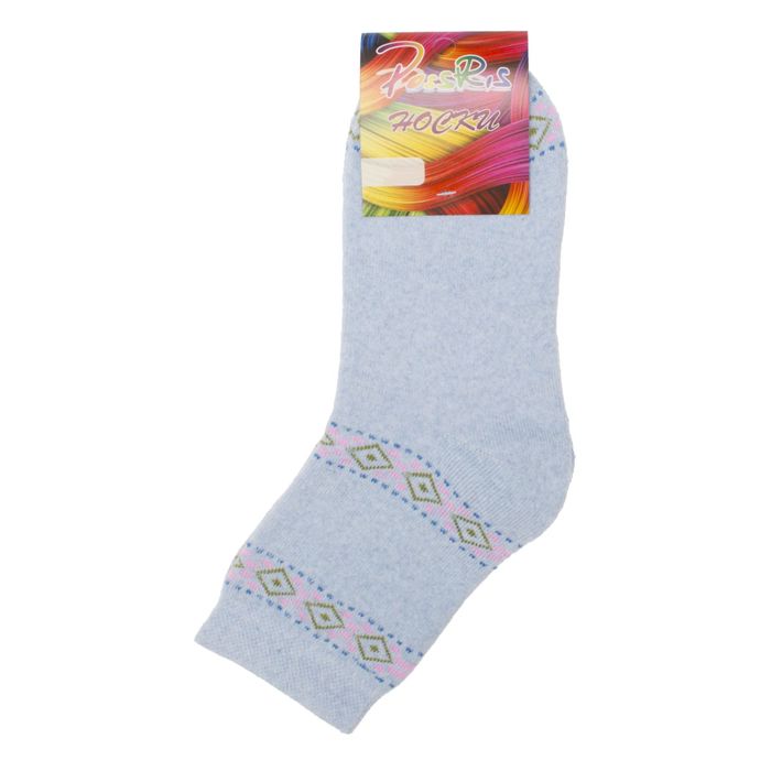 Носки женские махровые, цвет голубой, размер 23