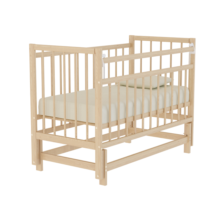 Детская кроватка «Колибри Мини» на маятнике, цвет натуральный