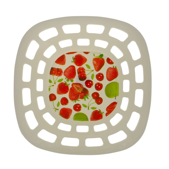 Ваза для хлеба и фруктов "Превосходство" квадратная 30х6 см, рисунок МИКС