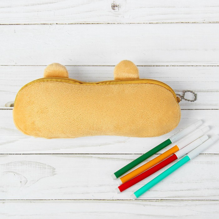 Школьный пенал мягкий "Мишка", 20 х 6,5 см