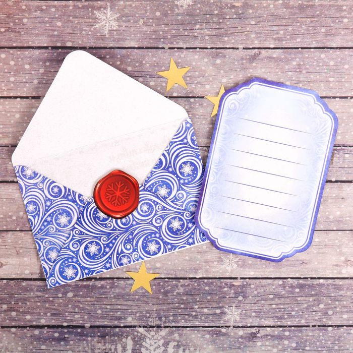 Конверт с пожеланием «Рождественская композиция», 10 х 7 см