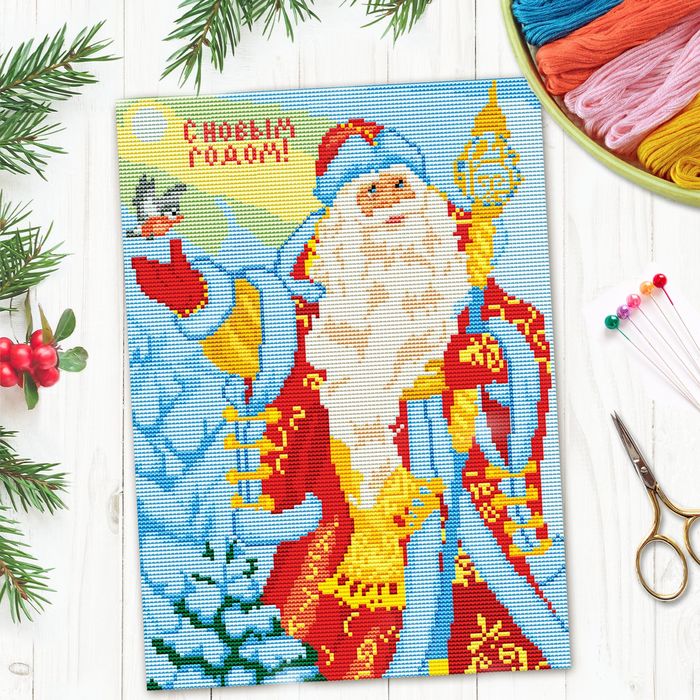 Новый год, вышивка крестиком "С Новым годом!", 25*35 см
