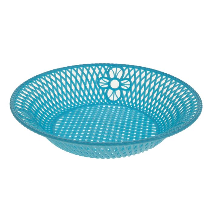 Ваза для хлеба и фруктов "Плетение" круглая 19,5 см, цвета МИКС