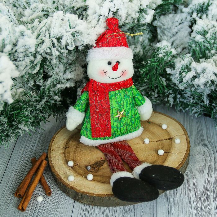 Мягкая игрушка "Снеговик" искорка 8*28 см