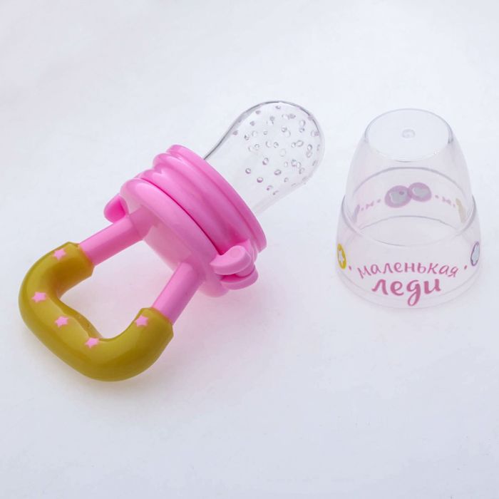 Ниблер «Дочка», с силиконовой сеточкой, цвет розовый