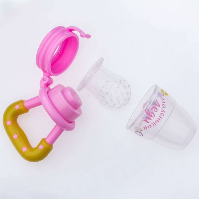 Ниблер «Дочка», с силиконовой сеточкой, цвет розовый