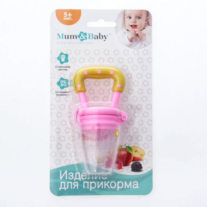 Ниблер «Дочка», с силиконовой сеточкой, цвет розовый