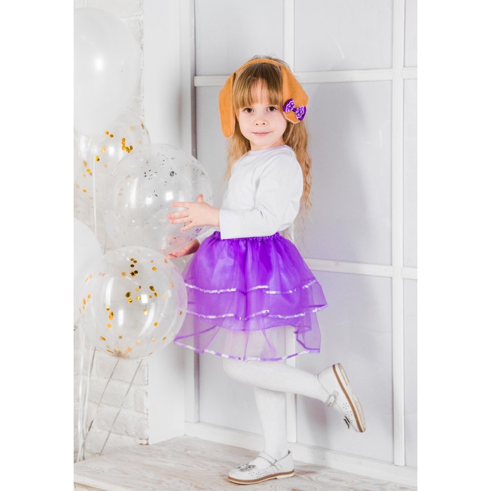 Карнавальный набор детский "Милашка": ободок-ушки, юбочка, бантик