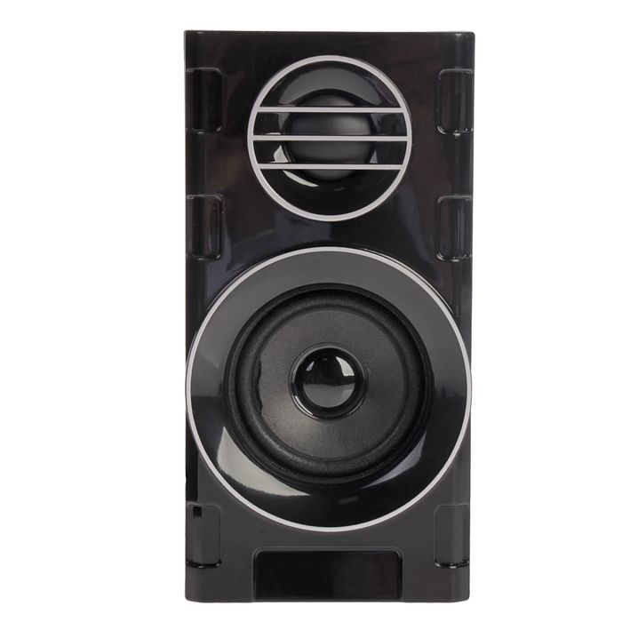 Акустическая система 2.0, провод 1 м, Jack3.5 и USB, черная