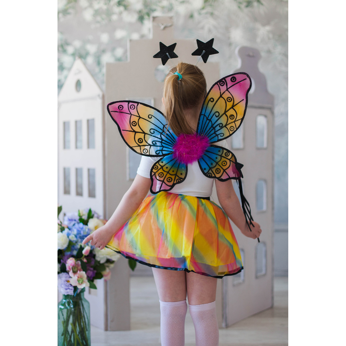 Карнавальный набор "Звездочки" 4 предмета: крылья, ободок, юбка, жезл