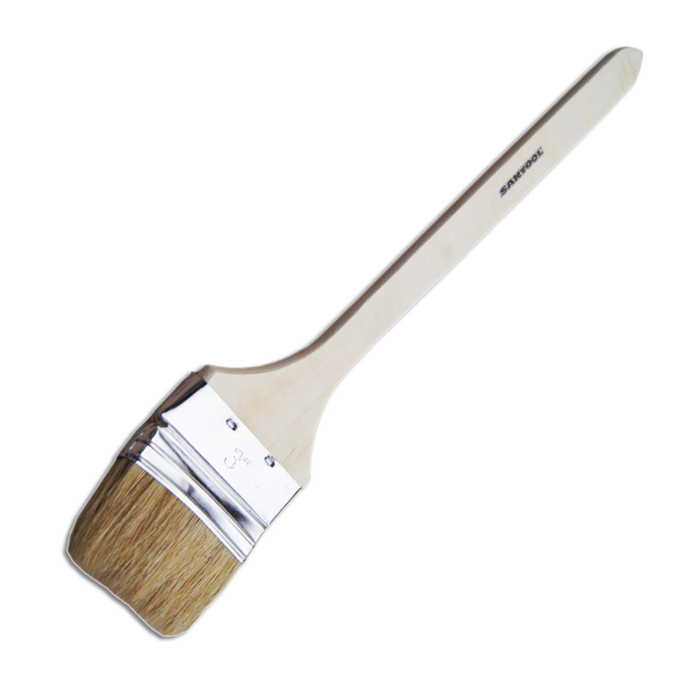 Кисть SANTOOL радиаторная 76 мм, с деревянной ручкой