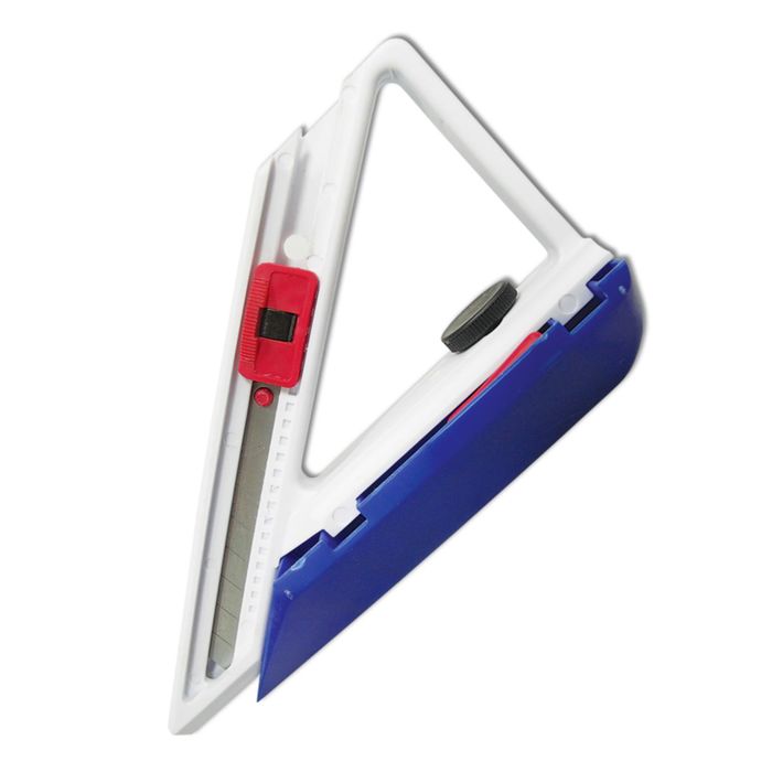 Нож для подрезания обоев SANTOOL, корпус пластик, с линейкой и регулятором угла, 18 мм