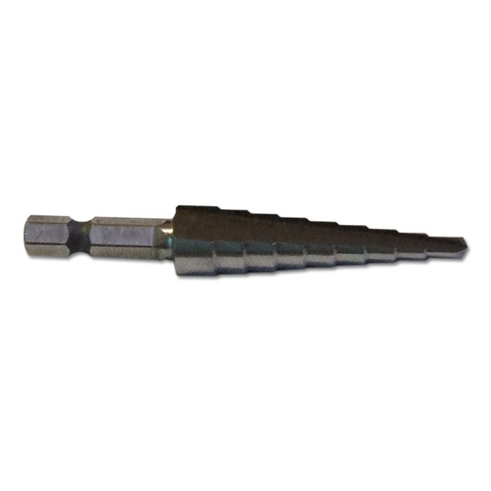 Сверло SANTOOL ступенчатое HSS по металлу 4-12мм, 9 ступеней c шестигранным хвостовиком