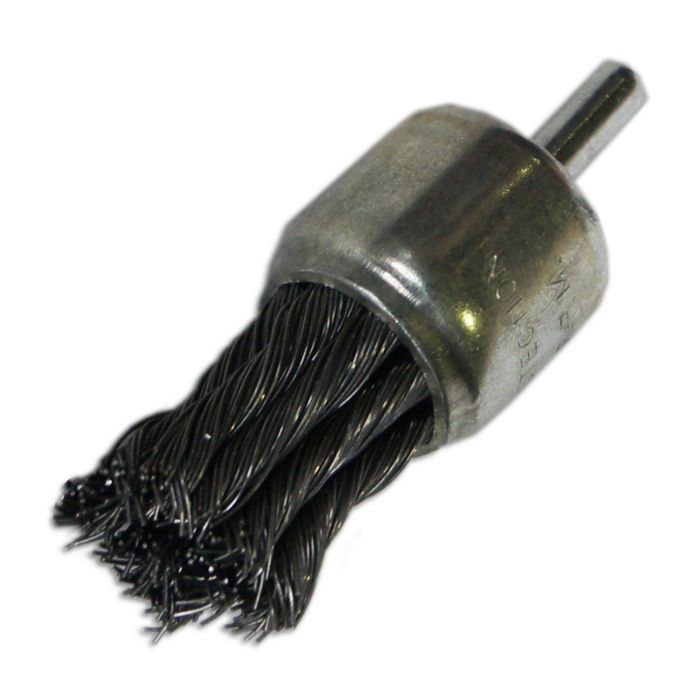 Щетка SANTOOL для дрели, 30 мм "чашка" со шпилькой крученая металлическая проволока