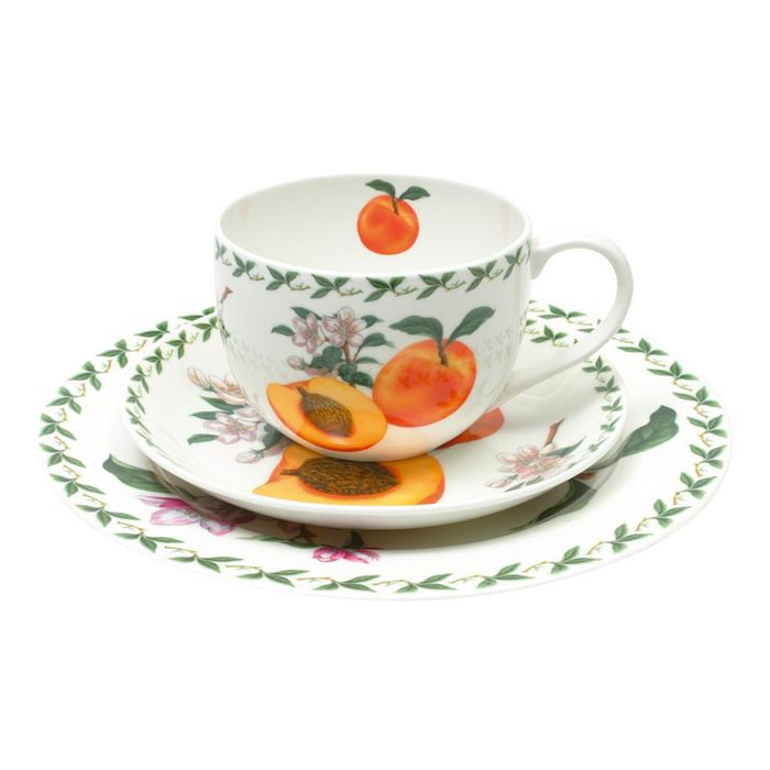 Набор: чашка, блюдце, тарелка "Абрикос", в подарочной упаковке