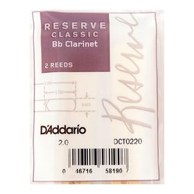 

Трости Rico DCT0220 Reserve Classic для кларнета Bb, размер 2.0, 2шт.