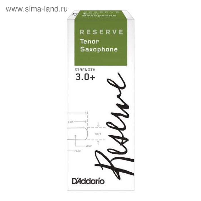 цена Трости Rico DKR02305 Reserve для саксофона тенор, размер 3.0+, 2шт