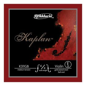 

Отдельная струна D'Addario K311GB-4/4M Kaplan Е/ми для скрипки 4/4, позолоч, ср. натяж