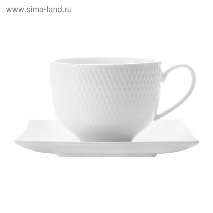 Чашка с квадратным блюдцем Даймонд 220 мл 418₽