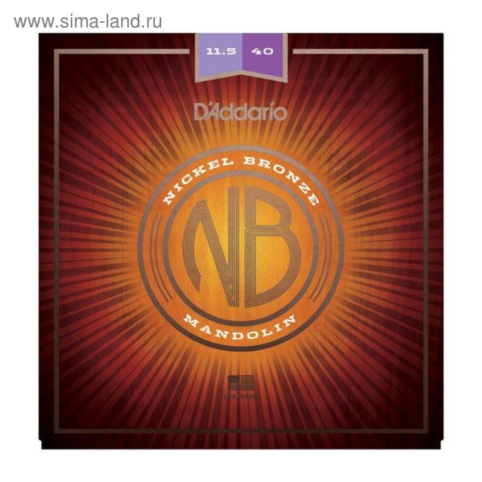 фото Струны для мандолины d'addario nbm11540 nickel bronze фосф/бронза, custom medium, 11.5-40 d`addario