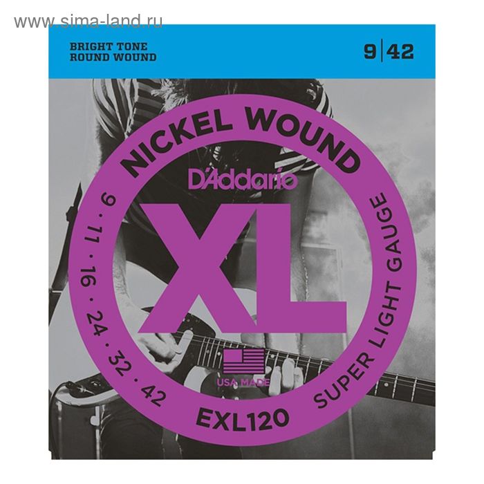 

Струны для электрогитары EXL120 XL NICKEL WOUND Super Light 9-42