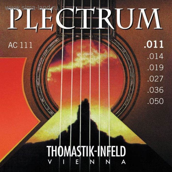 

Комплект струн для акустической Thomastik AC111 Plectrum сталь/бронза, 011-050