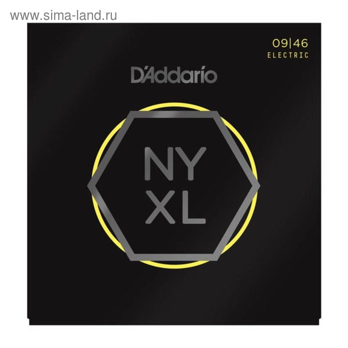 фото Струны для электрогитары d'addario nyxl0946 nyxl никелированные, regular light, 09-46 d`addario