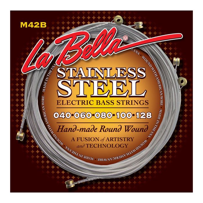 Комплект струн для 5-струнной бас-гитары La Bella M40-B 40-128