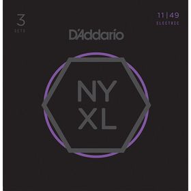 

3 Комплекта струн для электрогитары D'Addario NYXL1149-3P NYXL Medium, 11-49