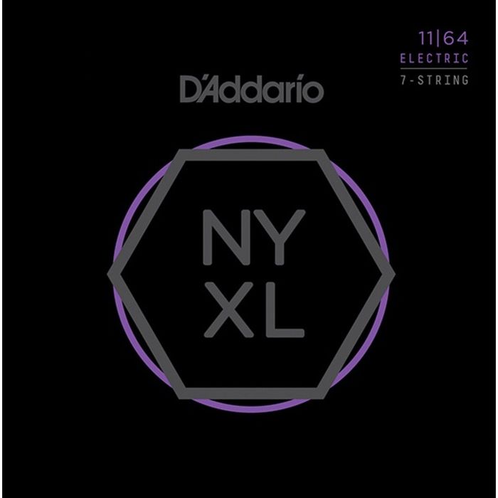 Струны для 7-струнной электрогитары D'Addario NYXL1164 NYXL Medium, 11-64