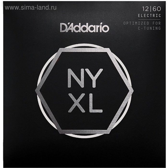 фото Струны для электрогитары d'addario nyxl1260 nyxl extra heavy, 12-60 d`addario