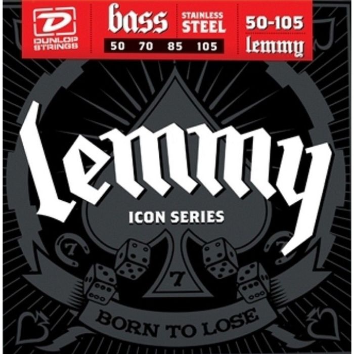 Комплект струн для бас-гитары Dunlop LKS50105 Lemmy Signature нерж.сталь, 50-105