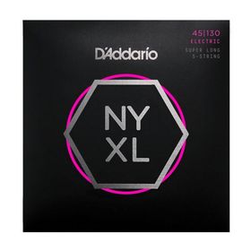 

Струны для 5-струнной бас-гитары D'Addario NYXL45130SL NYXL Super Long, RegLight, 45-130