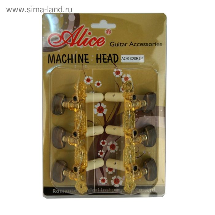

Комплект колковой механики Alice AOS-020B4P на классическую гитару, позолоченный