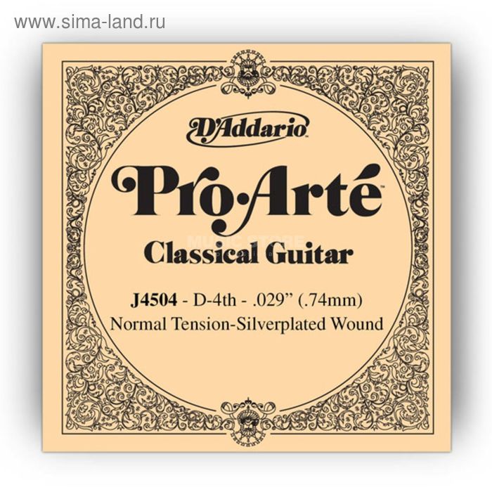 фото Отдельная 4-ая струна d'addario j4504 pro-arte для классической гитары, нейлон d`addario