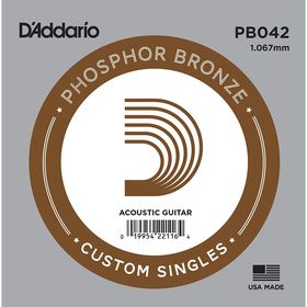 

Отдельная струна D'Addario PB042 Phosphor Bronze для акустической гитары