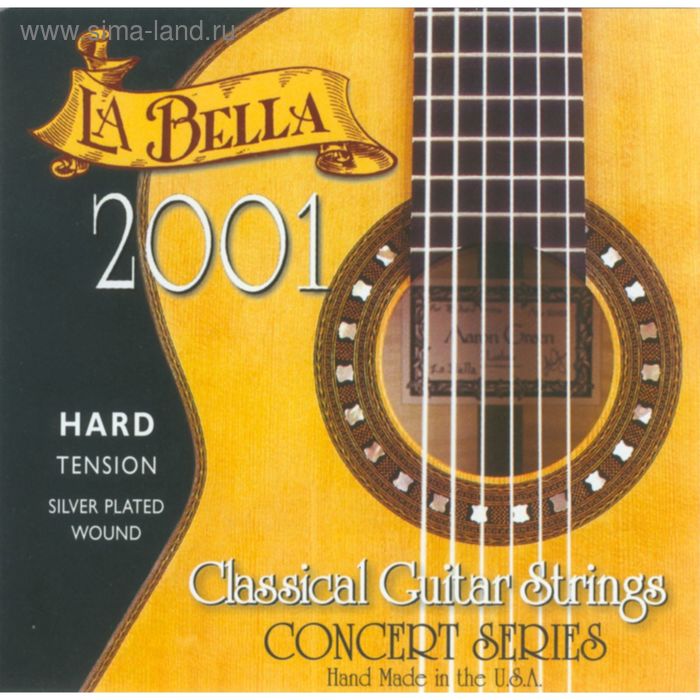 фото Струны для классической гитары la bella 2001h 2001 hard tension