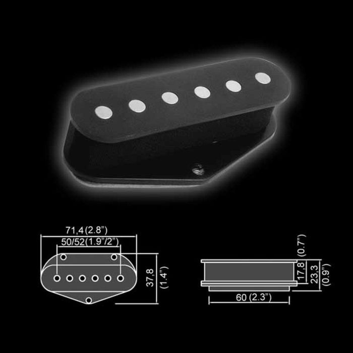 Звукосниматель магнитный Belcat BT-101 сингл, бриджевый, черный